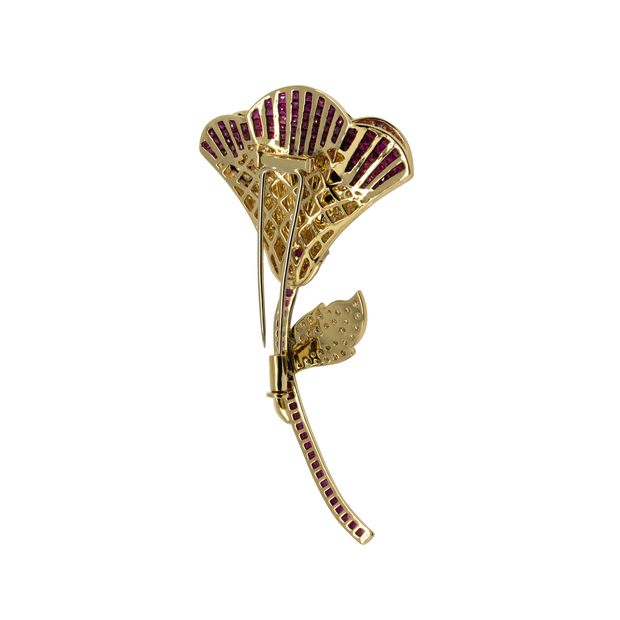 Flower Diamond Brooch