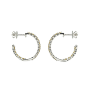 Diamond Stud Hoop Earring