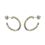 Diamond Stud Hoop Earring