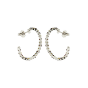 Diamond Stud Hoop Earring