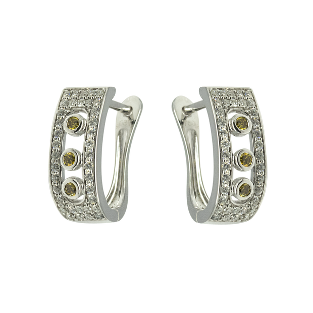 Diamond English Lock Earring