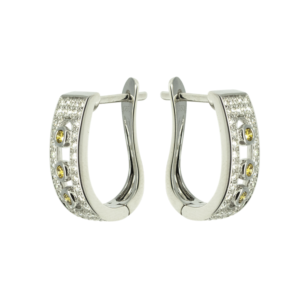 Diamond English Lock Earring