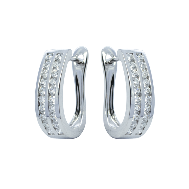 Diamond English Lock Earring