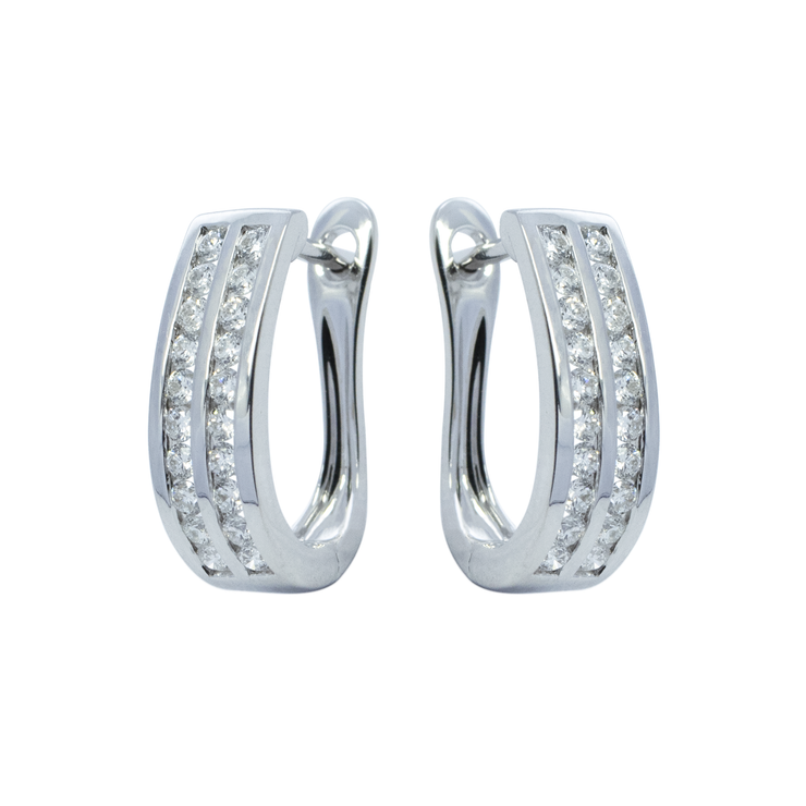 Diamond English Lock Earring