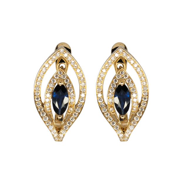 Diamond English Lock Earring