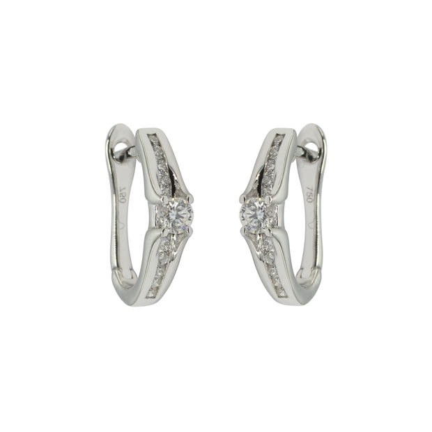 Diamond English Lock Earring