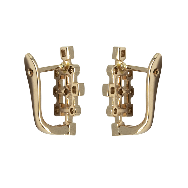 Diamond English Lock Earring