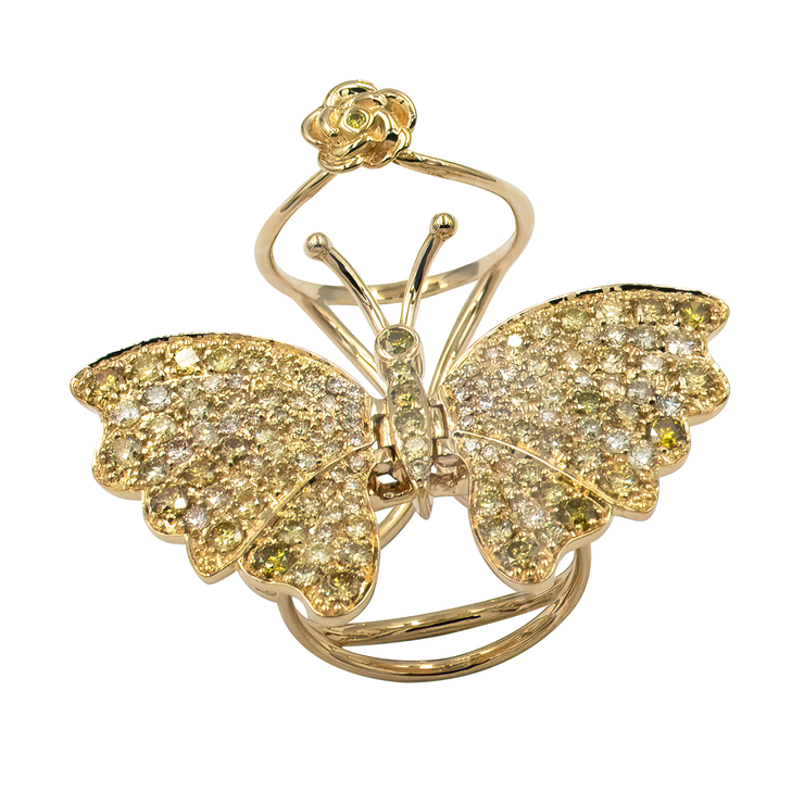 Butterfly Diamond Ring