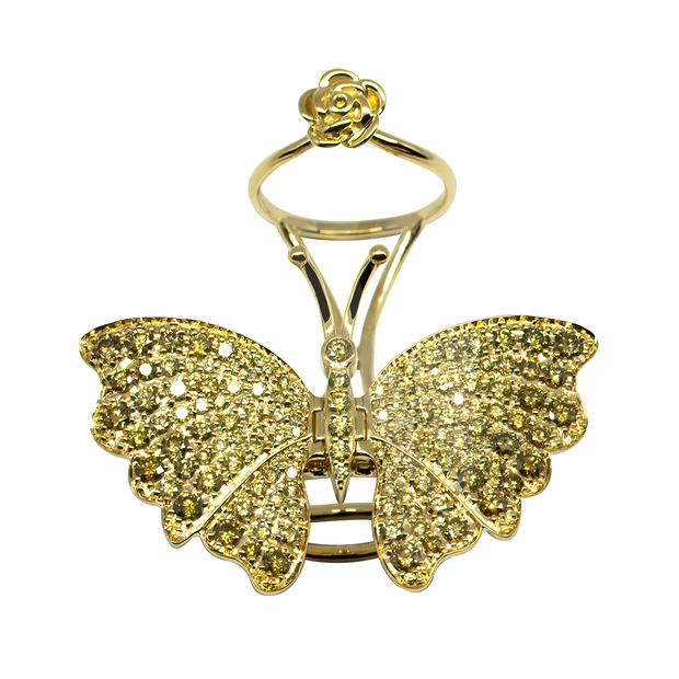 Butterfly Diamond Ring