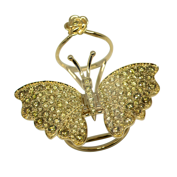 Butterfly Diamond Ring